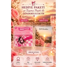BirbeyStore Mini Buket Solmaz Çiçek Arkası Aynalı Model Pembe Sevgiliye Anlamlı Hediye