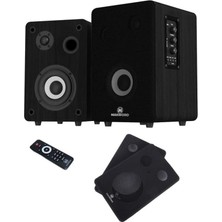 RM-400BK Aktif Stüdyo Referans Monitörü 4 Inç Çift Bluetooth USB 140 Watt