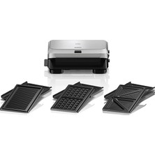 Snack Maker 5 SM5038 Sandviç, Waffle ve Tost Makinesi Silver