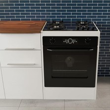 Safir Beyaz Ankastre Fırın Dolabı – 60 cm Uyumlu, Modern Mutfak Alt Modülü