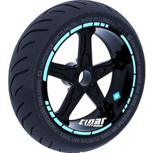 Gp Stili Nane Yeşili Jant Şeridi Sticker
