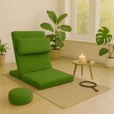 Xl Meditasyon Sandalyesi, Yastıklı, 55X40X40 Cm, Fermuarlı Kılıf (Yeşil)