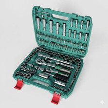 Profesyonel 108 Parça Lokma Takımı Seti – 1/2" ve 1/4" Cırcır Kol, Krom-Vanadyum Çeliği, Me