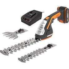 WG801E.5 20VOLT 2.0AH. Li-Ion Şarjlı Profesyonel Avuç Içi Çim Kesme, Çit Budama/çapalama
