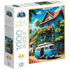 Games Mavi Karavan 1000 Parça 2,2mm Kalınlık 48X68CM Profesyonel Hobi Puzzle Yapboz Serisi