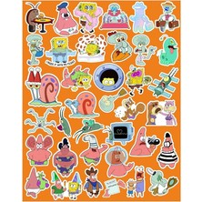 Bob Kare Şort Seri 3 Sticker Telefon Laptop Notebook Tablet Defter Matara Stiker Etiket
