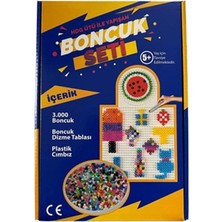 Ütü Ile Yapışan Boncuk Seti 3.000 Boncuk + Dizme Kalıbı + Cımbız