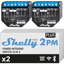 Plus 2pm, Wi-Fi ve Bluetooth 2 Kanallı Akıllı Röle Şalteri, Güç Ölçümü, Ev Otomasyonu, Pa