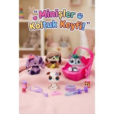 Sevimli Miniş Figür Seti - Taşıma Çantalı Veteriner ve Bakım Oyuncakları