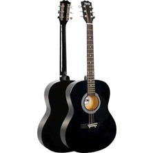 RG-550BK Pack Kaliteli Siyah 40 Inç Akustik Gitar Seti 4/4 Yetişkin