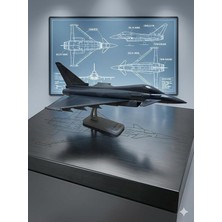 Typhoon Savaş Uçağı Modeli 3D Baskı | Standlı Dekoratif Uçak Maketi | Koleksiyonluk Jet Figü