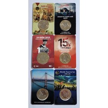 Li Hatıra Para Kiti Seti, Cumhuriyetin 100.YILI,AYASOFYA, Antep, Çanakkale, 15 Temmuz, Taaruz, �