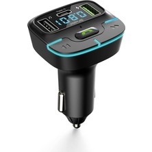 Bluetooth Fm Transmitter Araç Kiti, Hızlı Şarj, Usb, Type-C, Hd Mikrofon, 9914