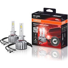 Night Breaker LED Ampuller - H1-12V/16W - 2 Parçalı Set