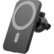 Araç Içi Mıknatıslı Kablosuz Şarj Özellikli Telefon Tutucu Iphone -Samsung Uyumlu