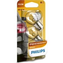 Vision P21/5W Stop ve Fren Ampulü, 12V BAY15D, 2'li Paket
