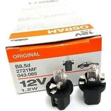 10 Adet 12V T5 1.2W Dipsiz Gösterge Ampulü Duylu 2721MF