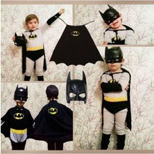 Erkek Çocuk Man Pelerin Kostümü Gri 6 Yaş, Batman-Gri-Siyah-Kostumb+Pelerin+Maske