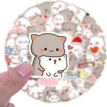 Cute Peach Cat Stickers, Sticker Seti Laptop Notebook Tablet Sticker Seti