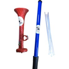 Desibelli Havalı Pompa Bisiklet Kornası Havalı Kamyon Kornası (Mavi-Kırmızı)