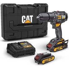 DX11 18VOLT/2.0AH Li-Ion Çift Akülü Kömürsüz Profesyonel Şarjlı Matkap, Siyah/sarı