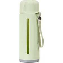 Home 500 ml Şeffaf Pencereli Cam Suluk | Soft Renkli, Bpa Içermez,yeşil