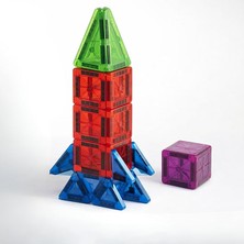 Yapı Blokları - 32 Parça Seyahat Tipi Mini Bloklar Metal Saklama Kutulu Çanta Boy Renkli