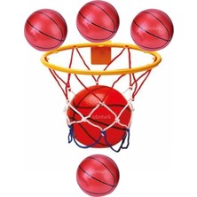 Adet Top Hediye Ile Kapıya Duvara Monte 24CM Basketbol Potası Eğiten Öğreten Fileli Basket Çe