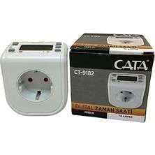 CT-9182 Dijital Zaman Saati Zaman Ayarlı Priz 3680W Timer,beyaz,
