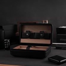 Puro Humidor Çantası – 4 Kapasiteli, Ispanyol Sedir Kaplamalı