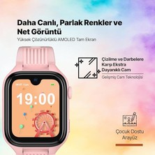 Kidi Pro Amoled Ekranlı Gps 4g Sim Kartlı Akıllı Çocuk Saati, 2KSW03 (Balerin Pembesi)