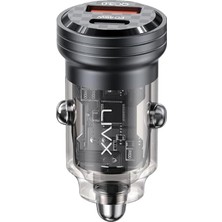 Transparent 45W Pd/qc Type C ve USB Çıkış Ultra Hızlı Mini Araç Şarj Cihazı L35