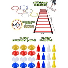 MRT Spor 4m Merdiven Spor Antrenman Seti 12'li Huni 12'li Çanak 12'li Koordinasyon Çemberi Tek Ebat Yuv-Set