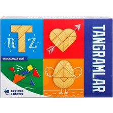 Şekiller Ahşap Tangram Seti (Dört Şekil)