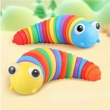 Toys Kıvrılabilen Renkli Tırtıl - Stres Giderici ve Motor Gelişimi Destekleyen Eğitici Oyuncak