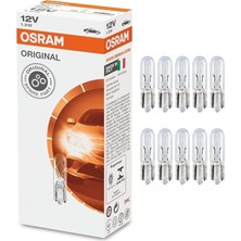 2721 12V T5 1.2W Dipsiz Gösterge Ampulü 10 Adet