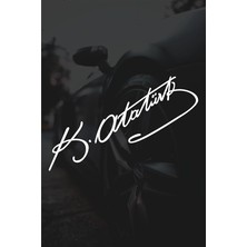 20 cm Kemal Atatürk Imza Sticker Araba Oto Araç Sticker, QAKM563