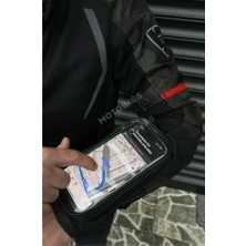 Sky Motosiklet Kol Telefon Tutucu Motorsiklet Kol Çantası Su Geçirmez-Gidon Bağlantılı-Dokunma