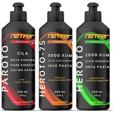 3'lü Ince Orta Pasta Cila Set - 3X500 ml