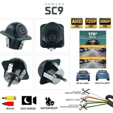 Sc9 170° Geniş Açı Araç Ön/arka Görüş Kamerası – Ahd 720P / 1080P, Gece Görüşlü
