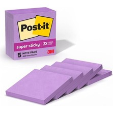 Süper Yapışkan Notlar, 5 Yapışkan Not Defteri, 7,6 x 7,6 Cm, Okul Malzemeleri, Ofis Ürünleri,