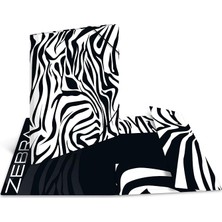 19687 Klasör A4 Hayvan Baskılı Zebra Dosya, Iç Baskılı ve Lastikli Karton Köşeli Dosya, Erk