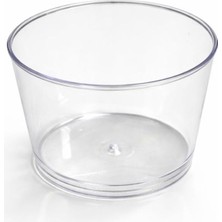 Mika Tatlı Kabı 180 ml – Kapaksız Şeffaf Sert Plastik Tatlı Kasesi, 30 Adet