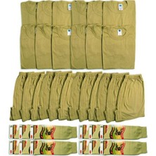 Nacar Store Erkek Asker 12'li Haki Iç Çamaşır Seti