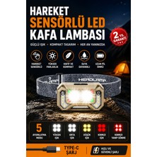 Sayarmarkt Uzun Menzilli Sensörlü LED Kafa Lambası Kamp ve Yürüyüş Için