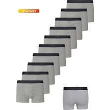 Nacar Store Erkek 10'lu Paket Pamuklu Likralı Boxer