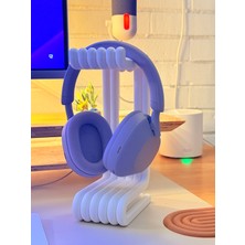 Helis Craft Modern Tasarım Dekoratif Kulaklık Standı - Minimalist Kulaklık Askısı - Beyaz