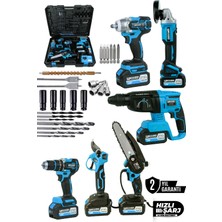 Nuspower 6’lı Profesyonel Set – Hilti, 13 mm Vidalama, Testere, Makas, Spiral ve 450 Nm Torklu