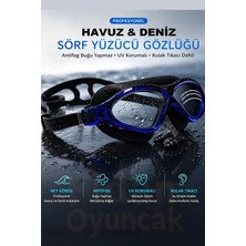 Premini Profesyonel Sörf ve Havuz Gözlüğü Antifog Uv Koruma, Kulak Tıkacı ile