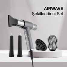 Empressco Airwave Saç Şekillendirici Set, 5 Başlıklı, Iyonlu, Bldc Motor, 3 Isı ve Hız